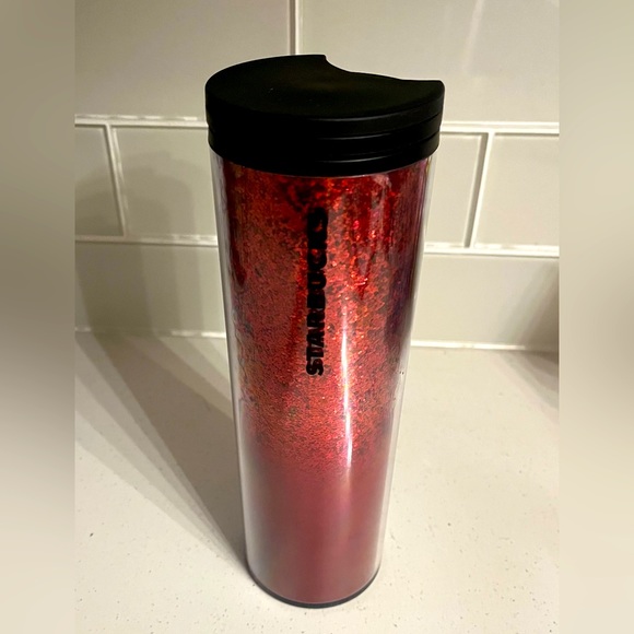 Starbucks Other - Starbucks, red sparkle travel mug 16 ounce